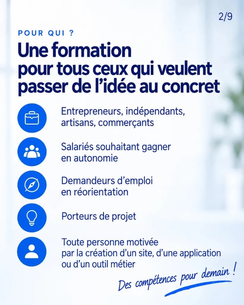 Public de la formation : dirigeants et équipes de PME du BTP