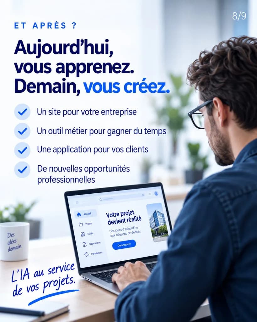 Après la formation : module ERP, exports et évolution progressive