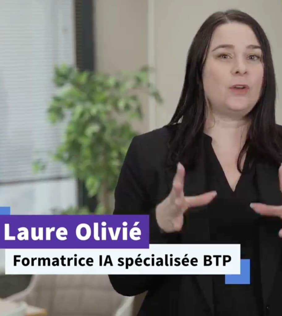 Laure Olivié experte en formation intelligence artificielle pour entreprises du BTP et artisanat