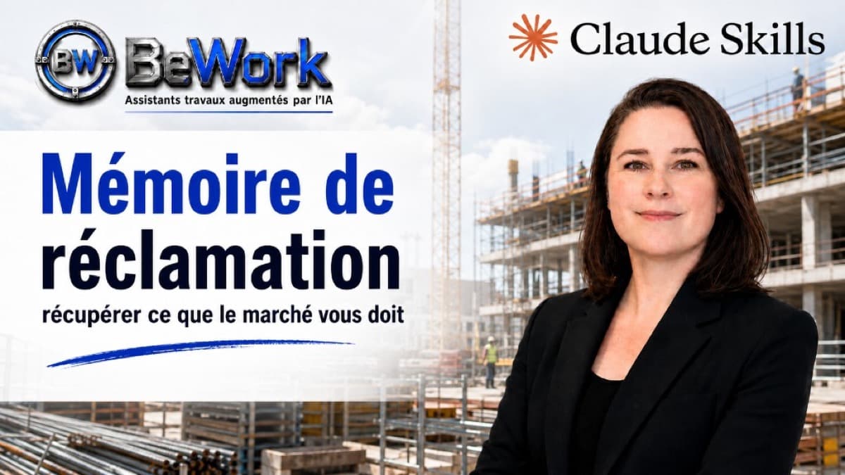 Professionnelle BTP, mémoire de réclamation marché — ChatGPT BTP créances et délais